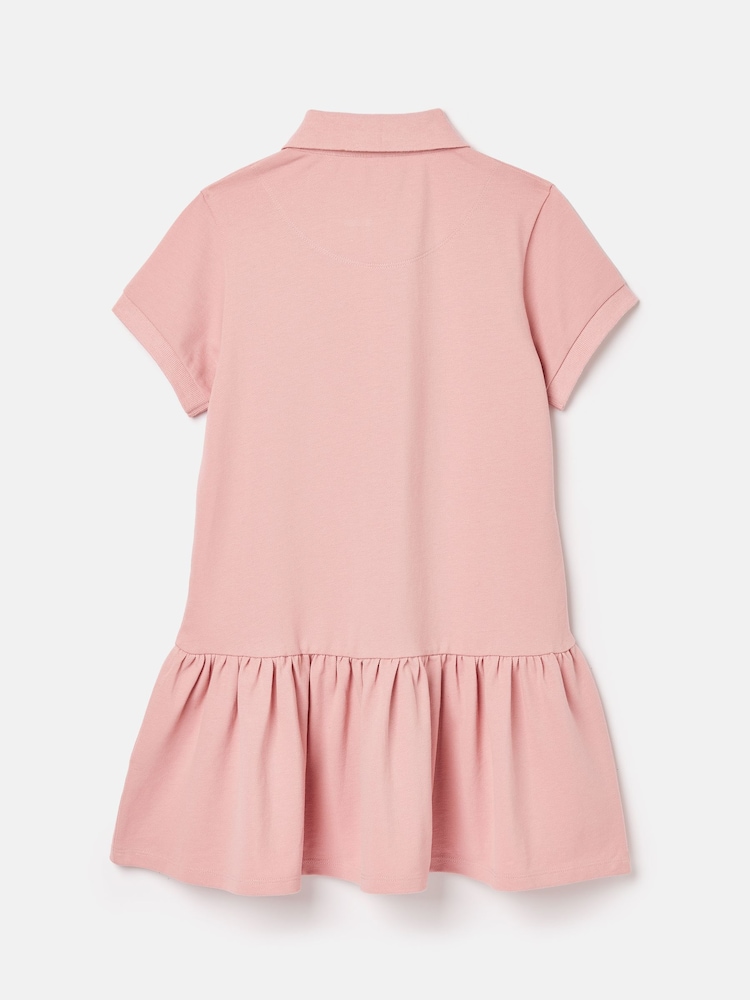 Joules Girls' Orla Pink Polo Shirt Dress - Image 2 of 6