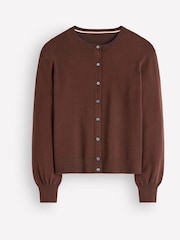 Brown - Boden Camilla Cotton Crew Cardigan - Larawan 5 ng 6