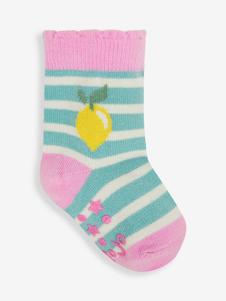 JoJo Maman Bébé Duck Egg 3-Pack Fruit Socks - Image 4 of 4