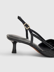 River Island туфли-юли на каблуке с ремешком через пятку и крокодилом - Изображение 5 6