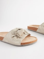 Silver Sparkle Bow Slider Slippers - Image 5 of 7
