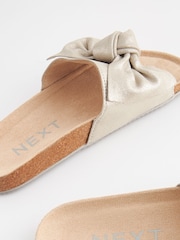 Silver Sparkle Bow Slider Slippers - Image 7 of 7