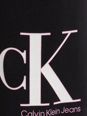 Calvin Klein Jeans Girls Black Monogram Logo Joggers - Image 6 of 6