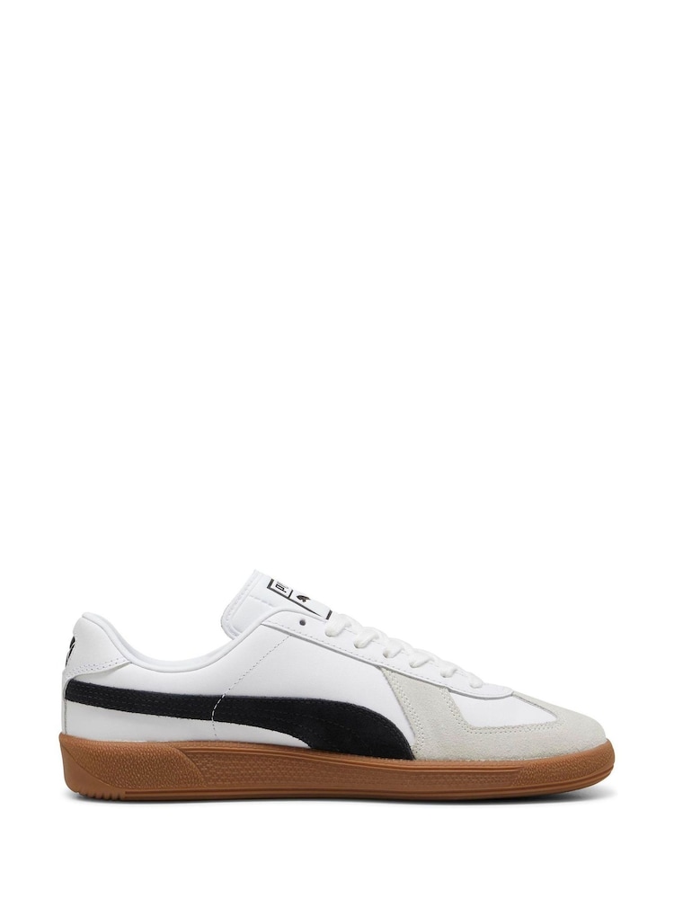 Puma White Army Trainers - Image 2 of 6