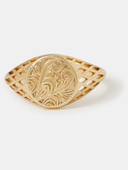 Accessorize Gold Tone 14ct Filigree Coin Ring - Image 1 of 1