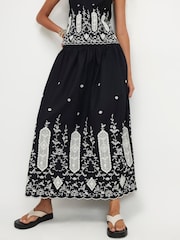 River Island Cutwork Hem Maxi Skirt - Imaginea 1 din 4