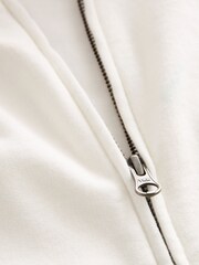 White Broderie Zip Through Hoodie (3-16yrs) - Image 10 of 10