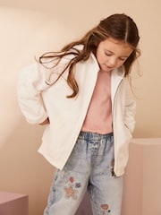White Broderie Zip Through Hoodie (3-16yrs) - Image 2 of 10