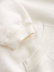 White Broderie Zip Through Hoodie (3-16yrs) - Image 9 of 10