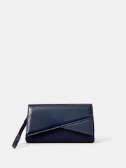 Accessorize Blue Fold Over Clutch Bag - Image 1 of 3