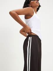 River Island Brown Side Stripe Track Trousers - Image 4 of 4