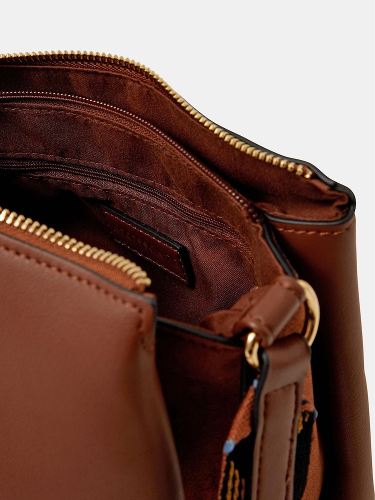 Accessorize Brown Webbing Strap Crossbody Bag - Image 2 of 3 Accessorize Brown Webbing Strap Crossbody Bag - Image 2 of 3