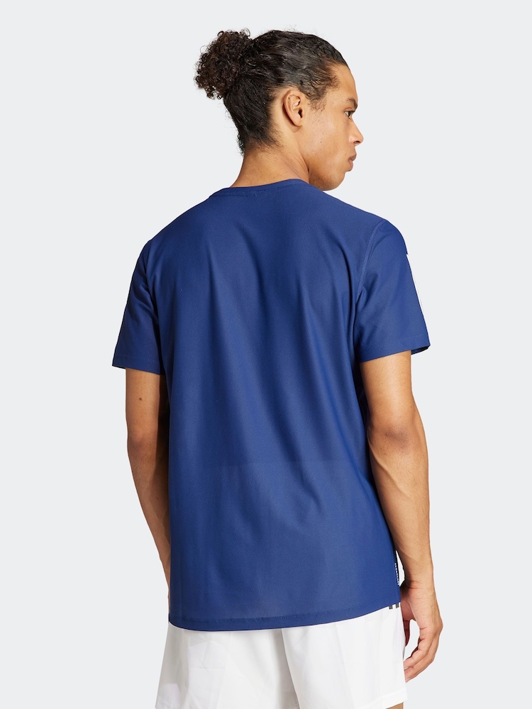 adidas Blue Own the Run T-Shirt - Image 2 of 7 adidas Blue Own the Run T-Shirt - Image 2 of 7
