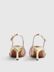 وردي - حذاء كعب كورت شبكي بتصميم مُقسَّم من River Island - صورة 5 من 6