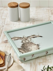 Royal Worceser Wrendale White Hare Lap Tray - Image 1 of 3