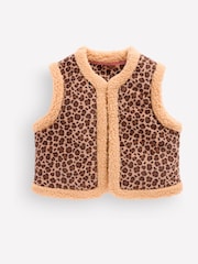 Boden Brown Borg Trim Gilet - Image 1 of 3