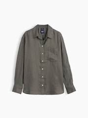 Gap Khaki Green Linen Oversized Shirt - Image 1 of 1