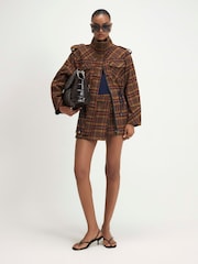 River Island Pleat Detail Check Skorts - Imagen 4 de 4