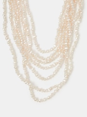Accessorize Cream Multi Strand Layered Pearl Necklace - Image 1 of 1
