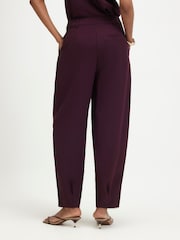 River Island Purple Pleat Detail Barrel Trousers - Image 2 of 4
