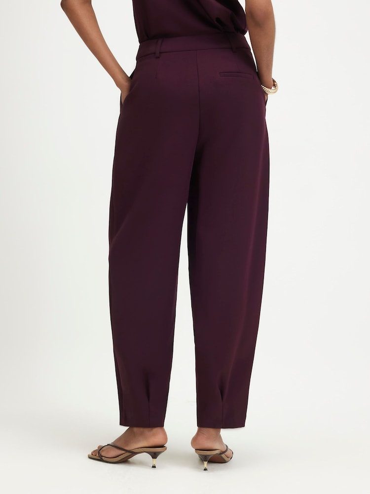 River Island Purple Pleat Detail Barrel Trousers - Image 2 of 4 River Island Purple Pleat Detail Barrel Trousers - Image 2 of 4