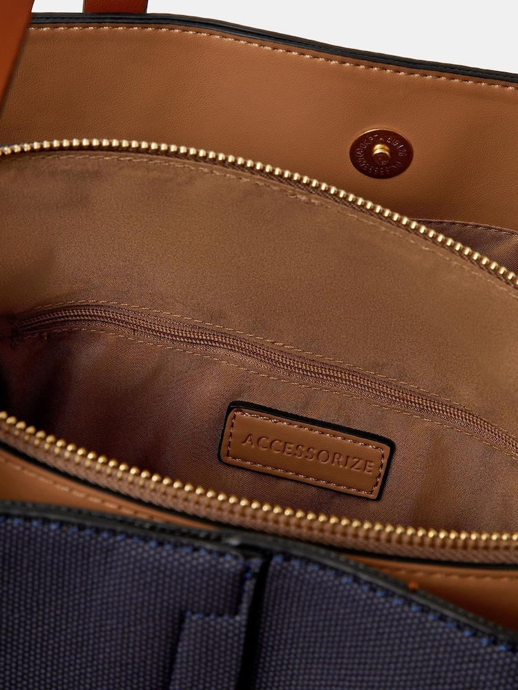 Accessorize Blue Webbing Strap Shoulder Bag - Image 3 of 3 Accessorize Blue Webbing Strap Shoulder Bag - Image 3 of 3