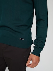 Threadbare Forest Green Crew Neck Knitted Jumper - Image 4 of 4