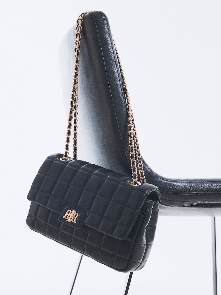 River Island Black Quilted Shoulder Bag - Image 6 of 6 River Island Black Quilted Shoulder Bag - Image 6 of 6