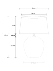 Grey Kemble Table Lamp - Image 4 of 6