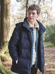 Seasalt Cornwall Blue Waymaker Waterproof Puffer Jacket - Image 1 of 11