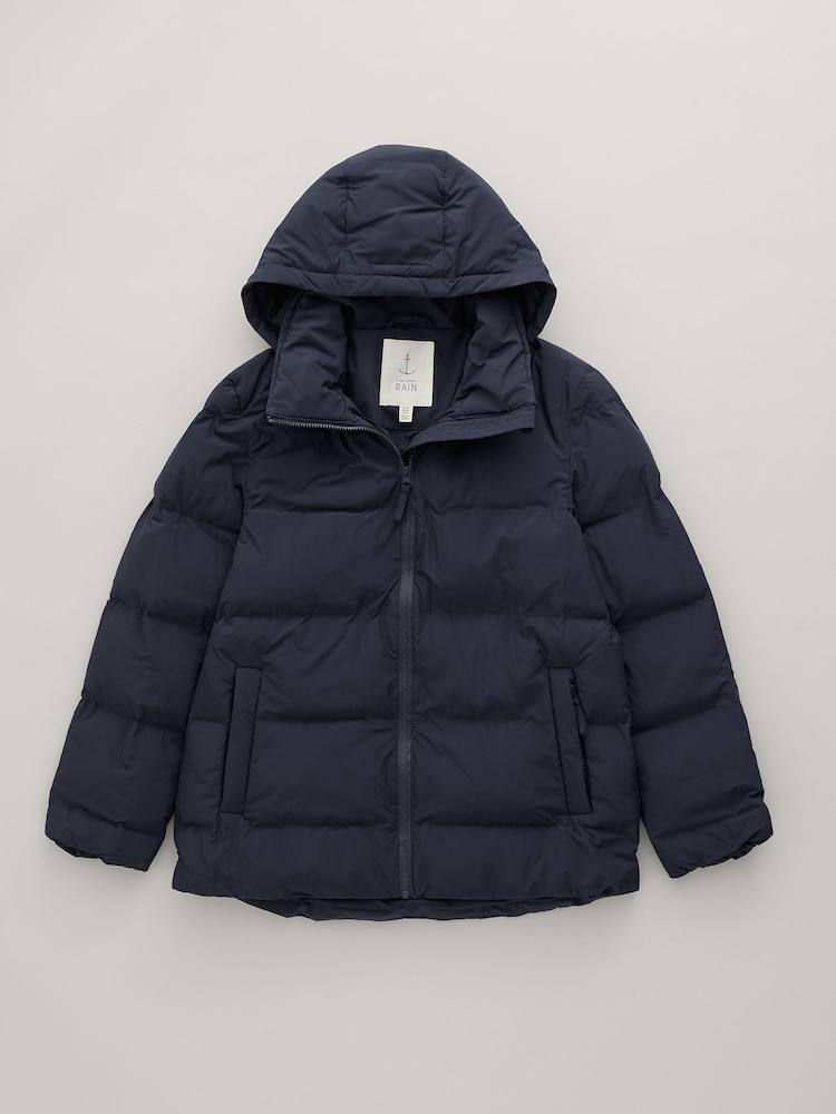 Seasalt Cornwall Blue Waymaker Waterproof Puffer Jacket - Image 10 of 11
