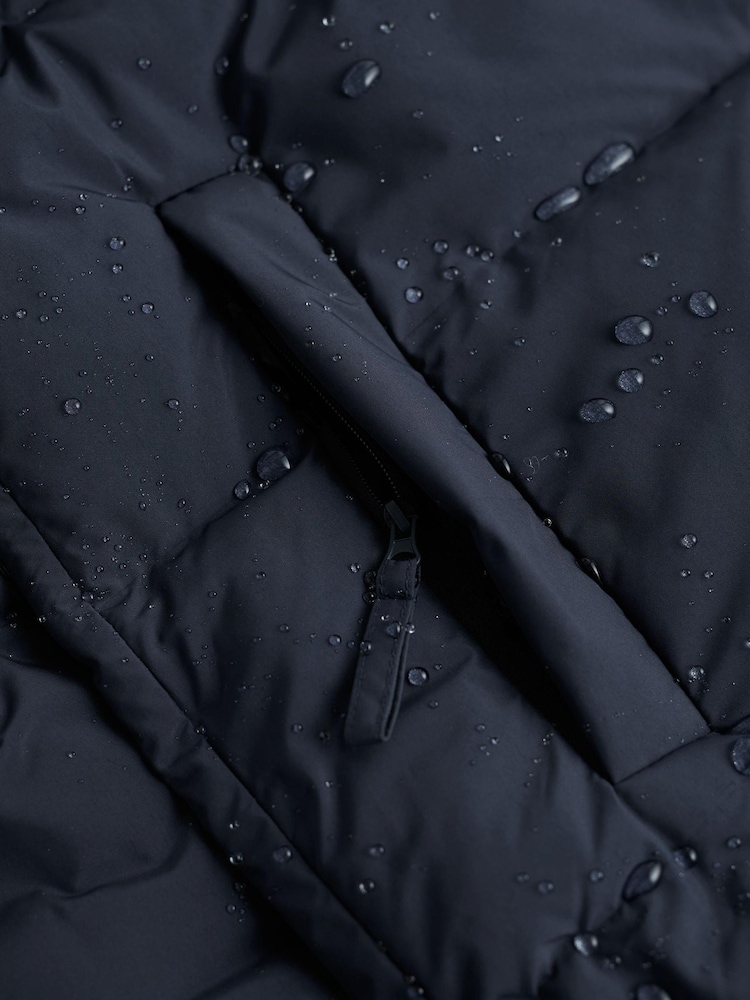 Seasalt Cornwall Blue Waymaker Waterproof Puffer Jacket - Image 11 of 11