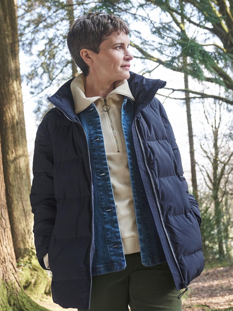 Seasalt Cornwall Blue Waymaker Waterproof Puffer Jacket - Image 2 of 11