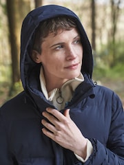 Seasalt Cornwall Blue Waymaker Waterproof Puffer Jacket - Image 4 of 11