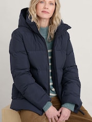 Seasalt Cornwall Blue Waymaker Waterproof Puffer Jacket - Image 6 of 11