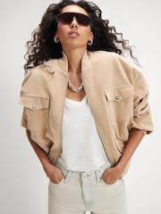 River Island куртка-бомбер из искусственной замши - Изображение 1 4