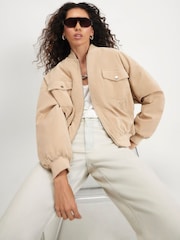 River Island куртка-бомбер из искусственной замши - Изображение 2 4