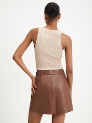 River Island Brown Utility Pocket Belted Skirt - Image 3 of 4