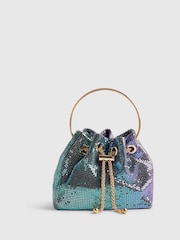 River Island Silver Chainmail Bucket Bag - Image 1 of 4