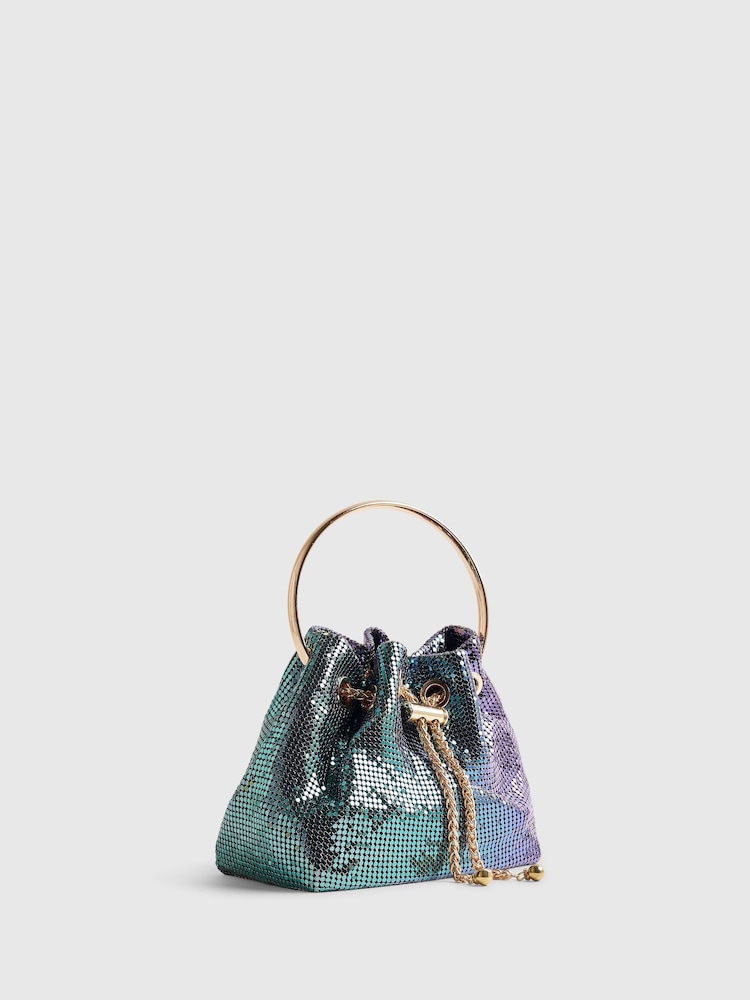River Island Silver Chainmail Bucket Bag - Image 2 of 4