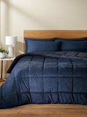 Catherine Lansfield Blue Cosy Cord EasyCare Coverless 6.5 Tog Duvet - Image 1 of 3