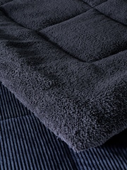 Catherine Lansfield Blue Cosy Cord EasyCare Coverless 6.5 Tog Duvet - Image 3 of 3