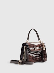 River Island Brown Panelled Mini Tote Bag - Image 3 of 6