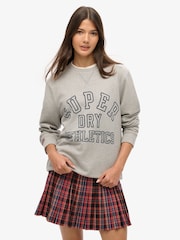 Superdry Dark Red Vintage Check Pleated Mini Skirt - Image 1 of 7