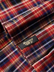 Superdry Dark Red Vintage Check Pleated Mini Skirt - Image 7 of 7