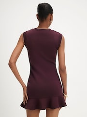 River Island Red Double Layer Peplum Dress - Image 4 of 4