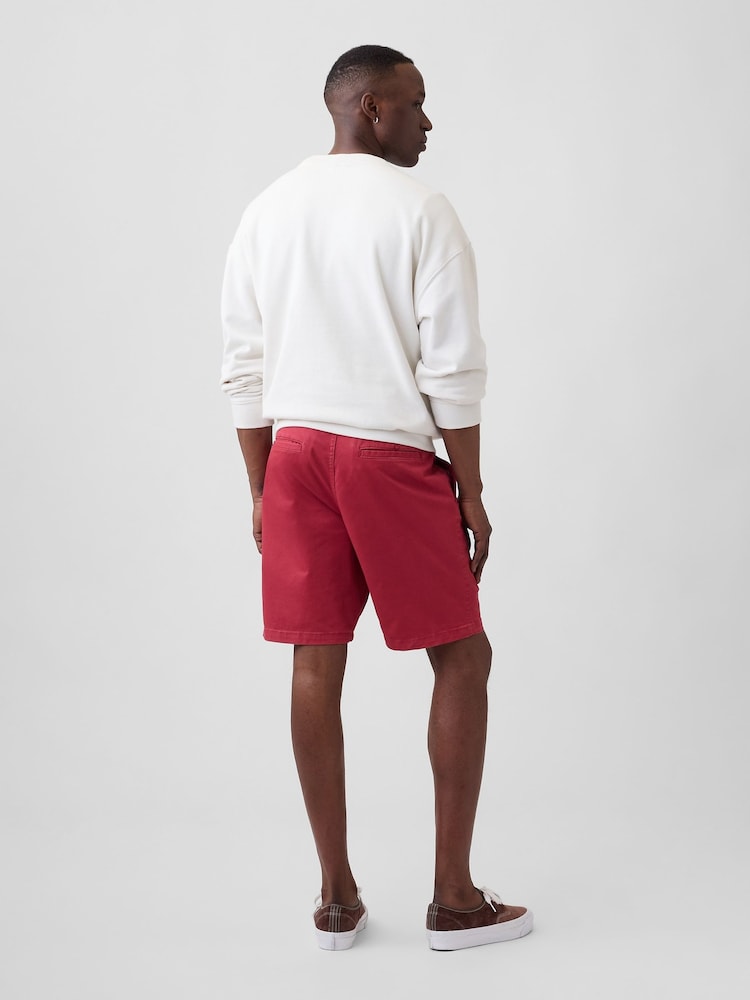 Gap Red 9inch Essential Chinos Shorts - Image 2 of 5 Gap Red 9inch Essential Chinos Shorts - Image 2 of 5