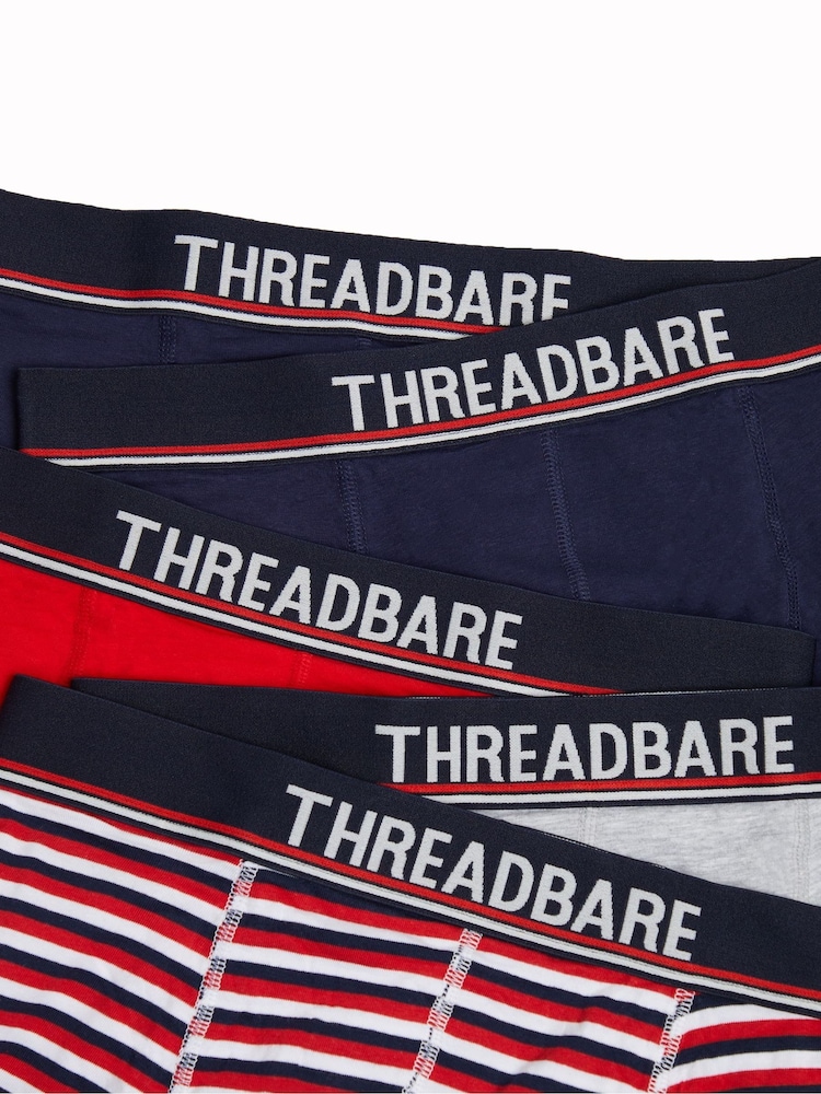 Threadbare Blue Hipster Boxers 5 Packs - Image 6 of 6