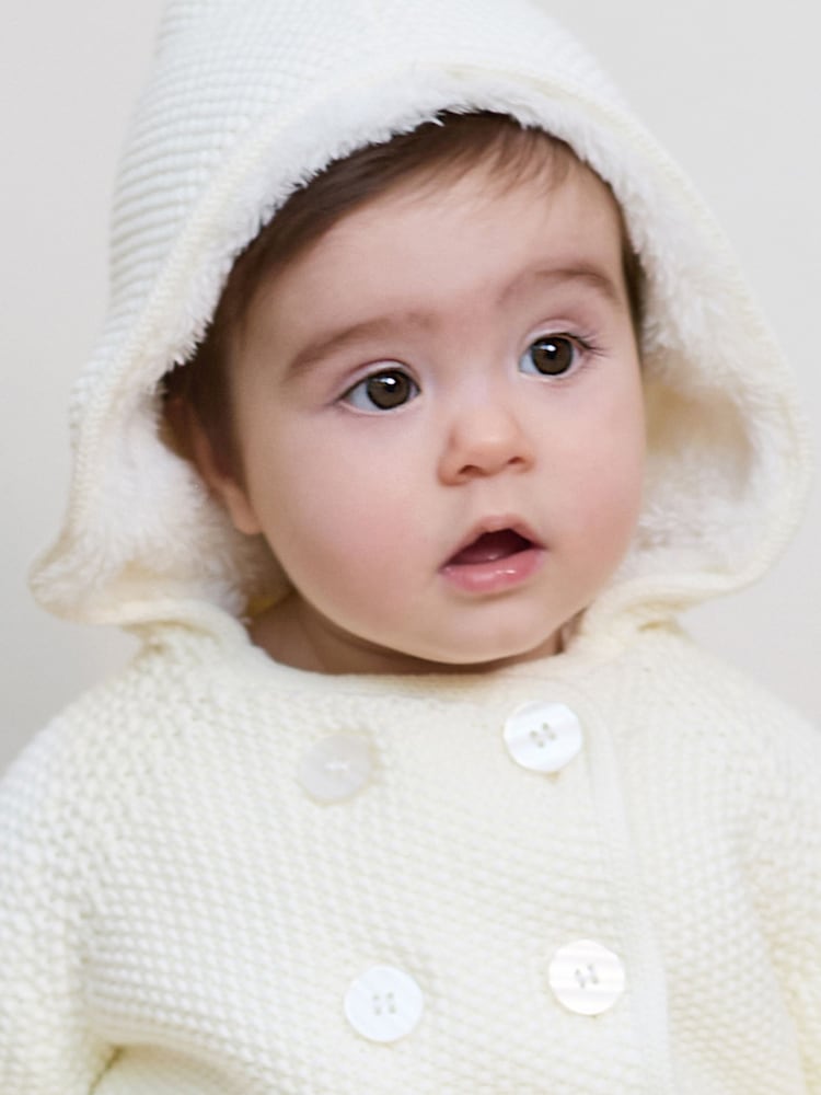 The Little Tailor Baby 100% Cotton Plush Lined Pixie Pram Coat - Image 1 of 6