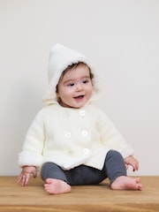 The Little Tailor Baby 100% Cotton Plush Lined Pixie Pram Coat - Image 2 of 6